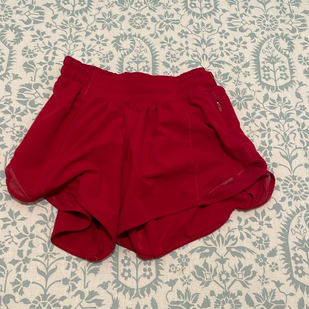 lululemon red shorts